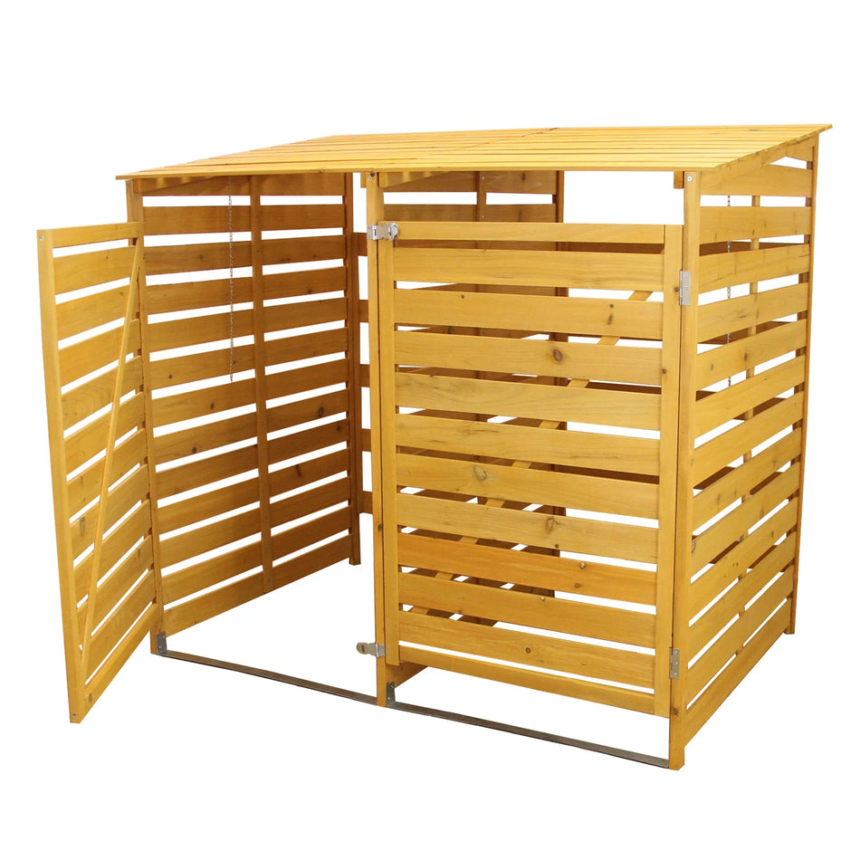 Double Wheelie Bin Storage – Wooden Outdoor Bin Store for 2 Bins