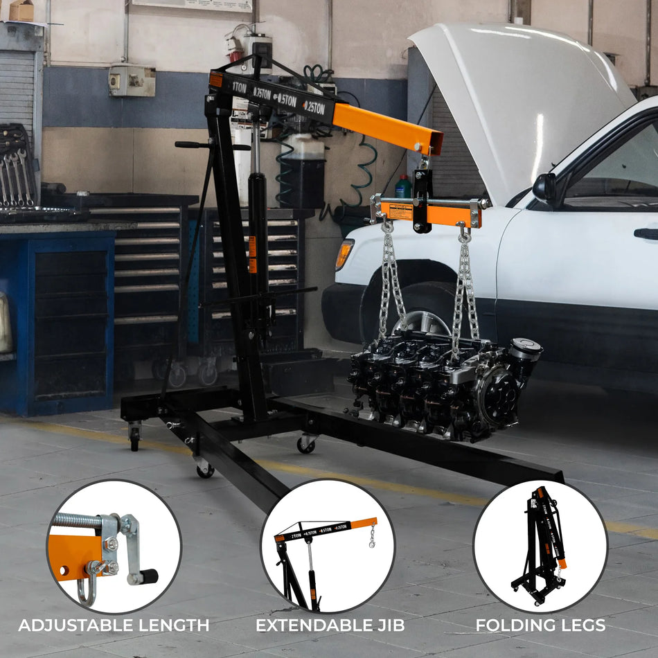 Hydraulic 1 Tonne Engine Crane & Load Leveller Set
